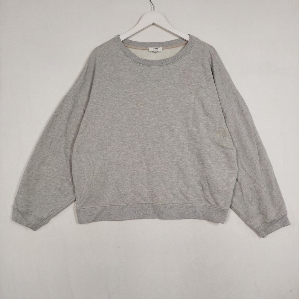 AGOLDE Los Angeles Heather Grey French Terry Crew Neck Sweatshirt XL